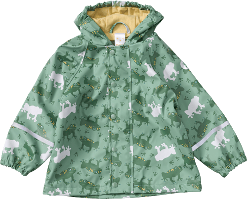 Regenjacke mit Farbwechsel-Frosch-Muster & Futter, grün, Gr. 86/92 PUSBLU