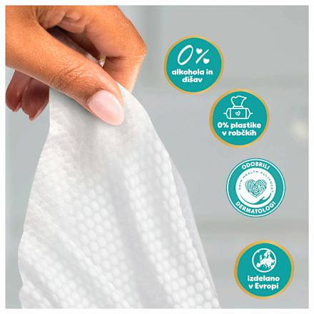 Vlažilni robčki Aqua soft touch, 3 × 60 Pampers