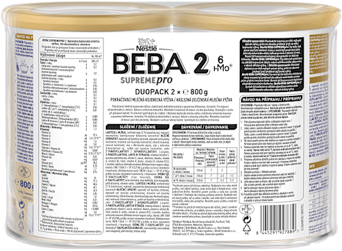 Následná dojčenská mliečna výživa SUPREMEpro 2 BEBA
