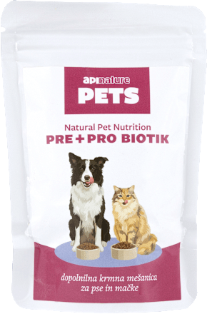 Dopolnilna krmna mešanica za pse in mačke PRE + PRO BIOTIK APINATURE