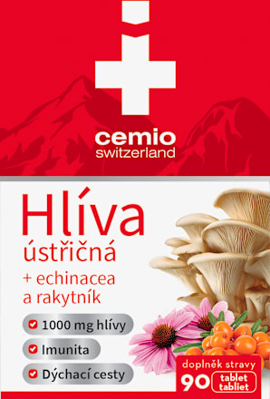 tablety Hlíva ústřičná + echinacea a rakytník  cemio