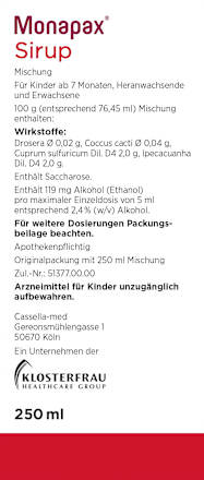 Monapax bei Keuchhusten Sirup Monapax