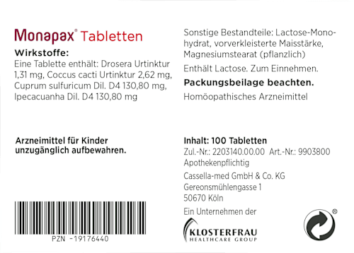 Monapax 100 bei Reizhusten Tabletten Monapax
