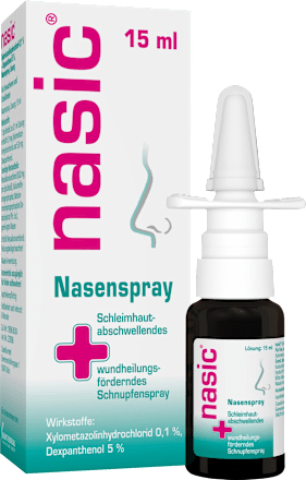 nasic Nasenspray schleimhautabschwellendes, wundheilungsförderndes Schnupfenspray nasic