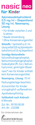 nasic neo Nasenspray für Kinder nasic