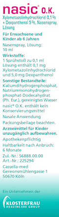 Nasic O.K. Nasenspray für Erwachsene und Schulkinder Spray nasic
