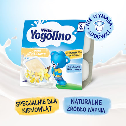 Deser mleczny waniliowy Yogolino, po 6 miesiącu (4x100g) Nestlé