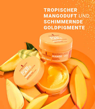 Selbstbräuner Bräunungsbeschleuniger-Creme Marmelada Mango Glittering AFRODITA