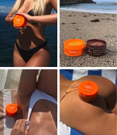 Selbstbräuner Bräunungsbeschleuniger-Creme Marmelada Mango Glittering AFRODITA