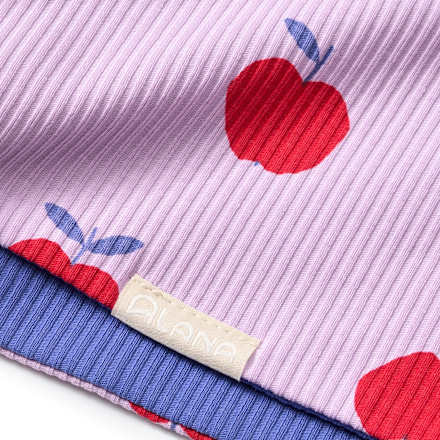 Loop Schal mit Ripp-Struktur & Apfel-Muster, lila ALANA