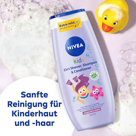 Kinder Duschgel, Shampoo & Conditioner 3in1 Beerenduft NIVEA