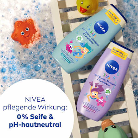 Kinder Duschgel, Shampoo & Conditioner 3in1 Beerenduft NIVEA