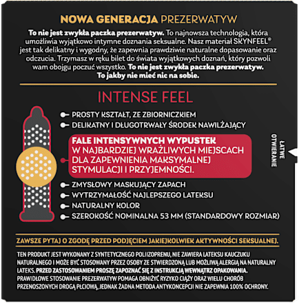 Prezerwatywy nielateksowe Intense Feel SKYN