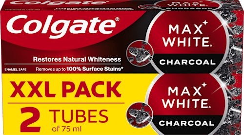 Паста за зъби Max White Charcoal, 2x75ml Colgate