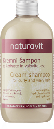 Kremni šampon za kodraste in valovite lase Naturavit