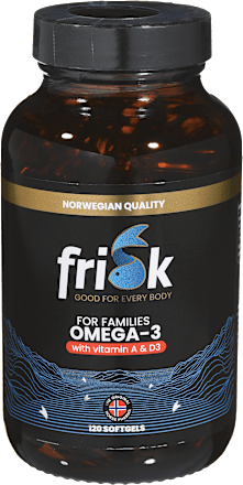 Prehransko dopolnilo omega-3 za družine, vitamin A & D3, v kapsulah frisk GOOD FOR EVERY BODY