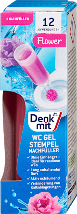 WC-öblítő korong utántöltő, virágillattal Denkmit