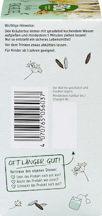 Kindertee, Fenchel (20 Beutel), ab 3 Jahren dmBio