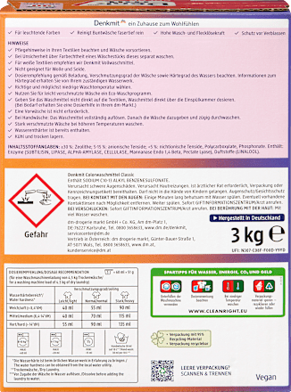 Colorwaschmittel Pulver Denkmit
