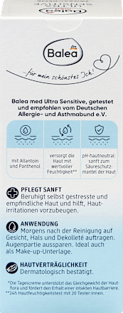 Dnevna krema za obraz ULTRA SENSITIVE z alantoinom in pantenolom Balea med