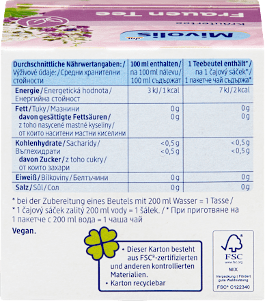 Kräutertee, Frauen Tee (12 Beutel) Mivolis