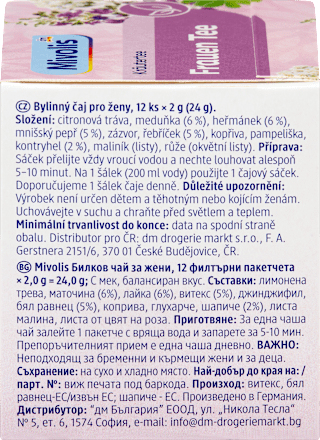 Kräutertee, Frauen Tee (12 Beutel) Mivolis