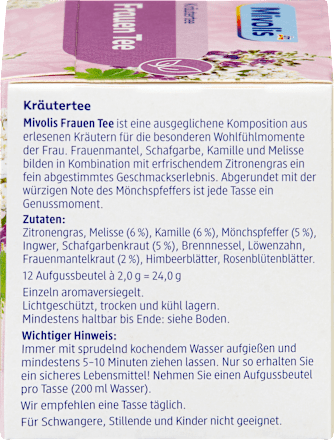 Kräutertee, Frauen Tee (12 Beutel) Mivolis