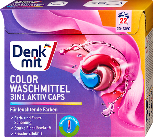 Detersivo in capsule 3 in 1 per capi colorati Denkmit