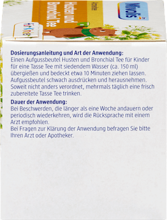 Arzneitee, Husten & Bronchial Tee für Kinder (12 Beutel) Mivolis