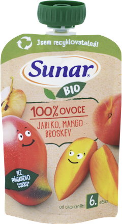 Kapsička jablko, mango a broskyňa Sunar
