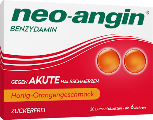 neo-angin 2,68 mg Benzydamin gegen akute Halsschmerz Honig-Orange neo-angin