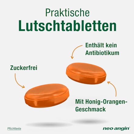neo-angin 2,68 mg Benzydamin gegen akute Halsschmerz Honig-Orange neo-angin