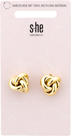 Creolen Ohrstecker Knoten gold s-he stylecollection