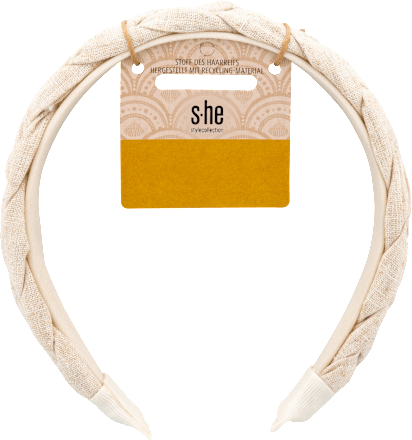Haarreif geflochten beige  s-he stylecollection