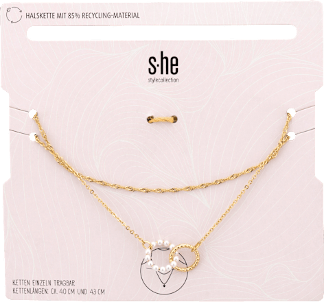 Halskette gold mit Perlen s-he stylecollection