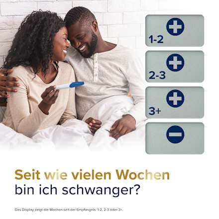 Schwangerschaftstest mit digitaler Anzeige der Woche Clearblue