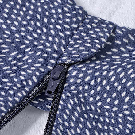 Schlafsack 2 TOG aus Musselin mit Punkte-Muster, blau, 70 cm ALANA