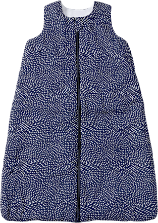 Schlafsack 2 TOG aus Musselin mit Punkte-Muster, blau, 70 cm ALANA