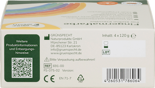 Fingermalfarbe Set (4 x 120 g) Grünspecht