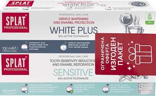 Паста за зъби White Plus + Sensitive SPLAT