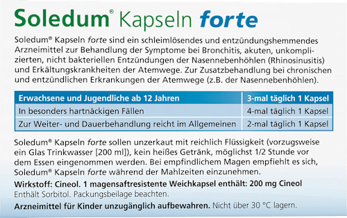Soledum forte 200 mg Cineol Kapseln Soledum
