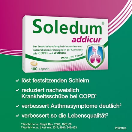 Soledum addicur 200 mg Cineol magensaftresistente Weichkapseln Soledum