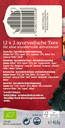 Adventskalender 2026, 24 ayurvedische Tee's YOGI TEA