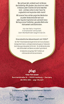 Adventskalender 2026, 24 ayurvedische Tee's YOGI TEA