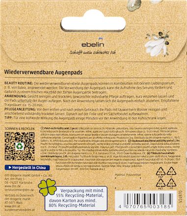 Augenpads wiederverwendbar (1 Paar) ebelin