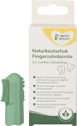 Fingerzahnbürste Naturkautschuk Grünspecht