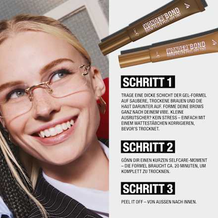 Peel-Off Augenbrauenfarbe Wonder ´Bond Brow Filler Peel-Off Tint 001 Medium MANHATTAN Cosmetics