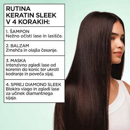 Sprej za zaščito las pred toploto Diamond Sleek GARNIER FRUCTIS