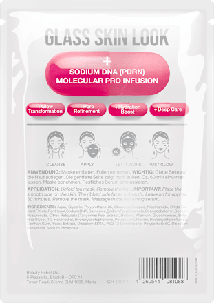 Tuchmaske Glass Skin Mask Pink PDRN [DNA] Svenja Walberg