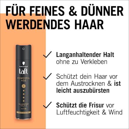 Haarspray POWERFUL AGE Halt 5 Schwarzkopf taft